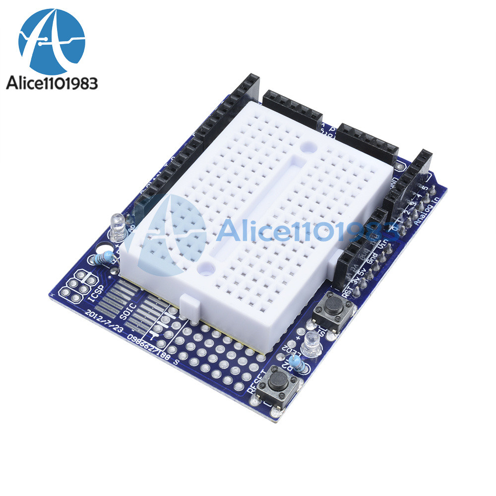 Atmega328P R3 Arduino Prototype Shield ProtoShield + Mini Breadboard