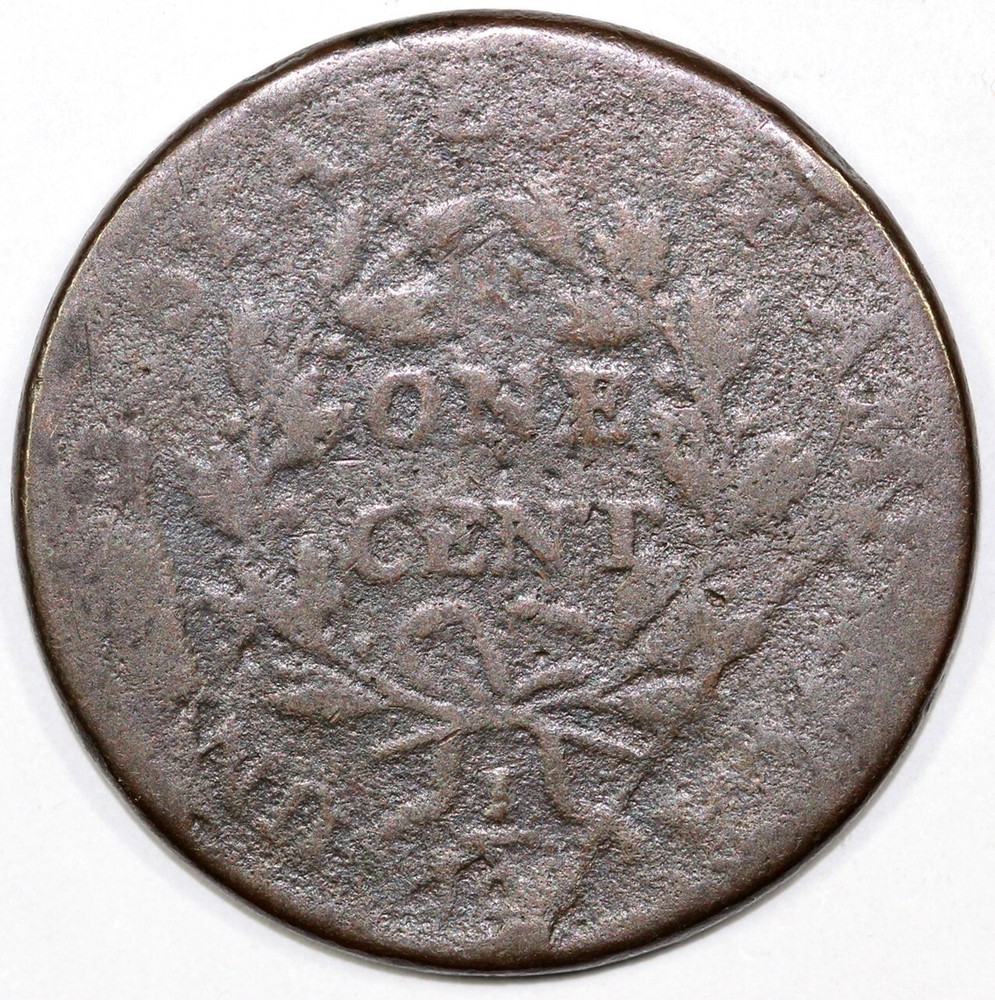 1798 1c S-186 Draped Bust Large Cent *Terminal Die State*