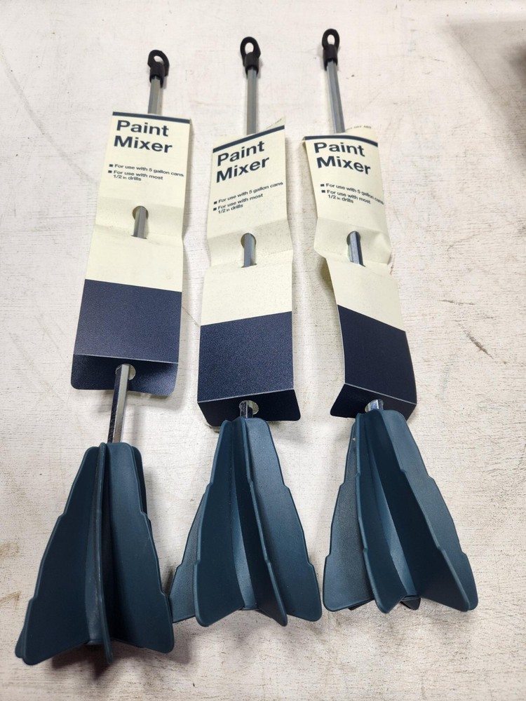 3PACK - Helix 5 Gallon Paint Mixer Drill Attachments