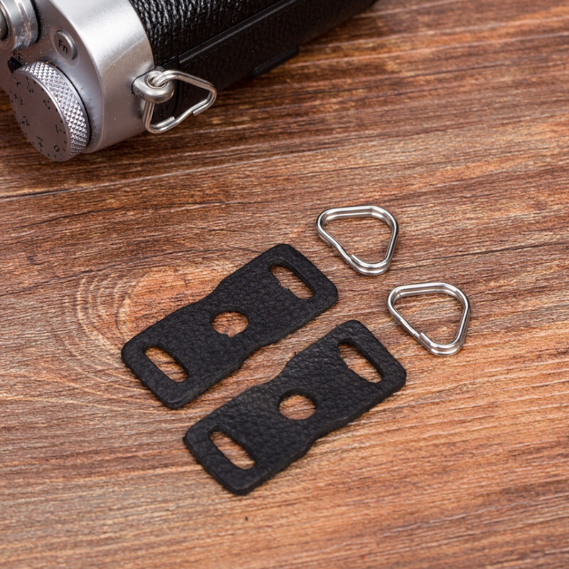 Protector Cover Pad Lug Ring Leather Camera Strap Triangle Split Ring Hook