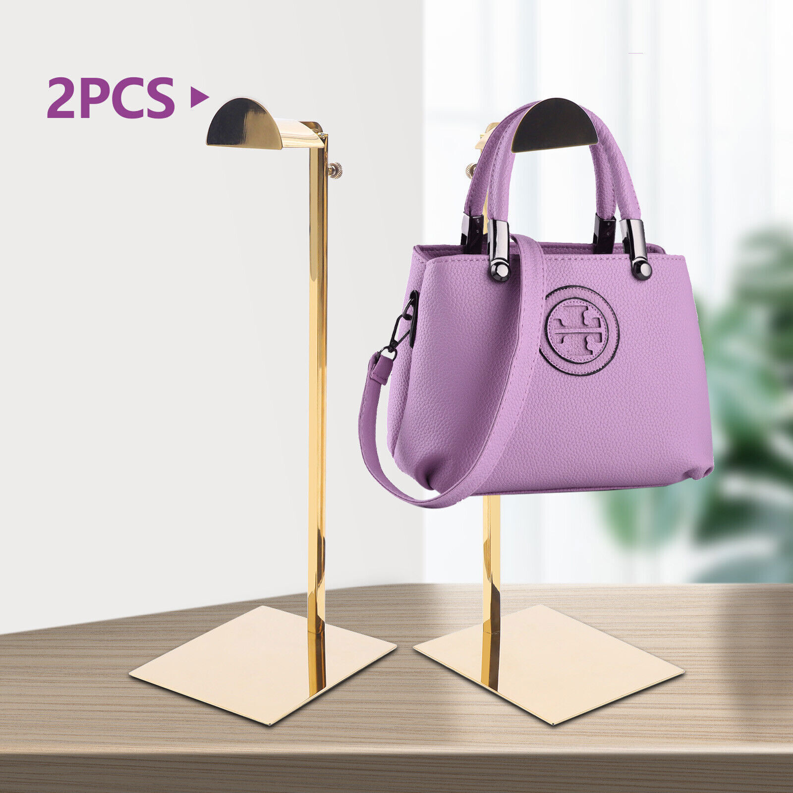 2x Handbag Display Stand Holder Hanging Bag Rack Display for Retail Store USA