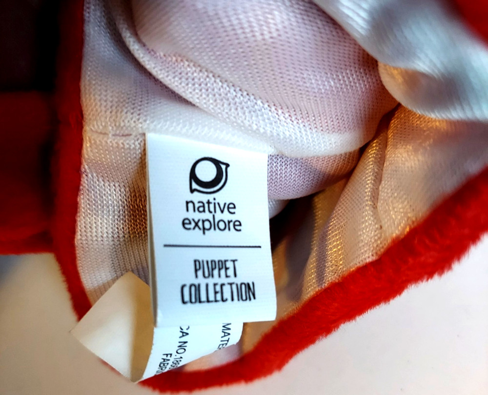 Native Explore Puppet Collection Red Bird Totem Hand Puppet Plush 12” EUC