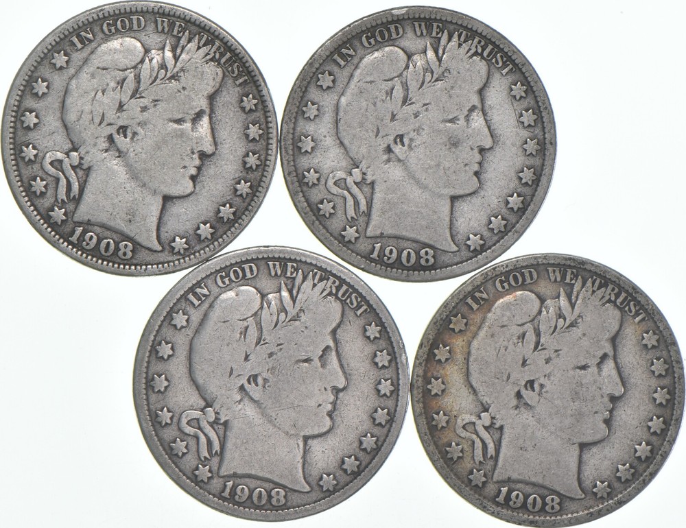 1908-D Barber Half Dollar Average Circ