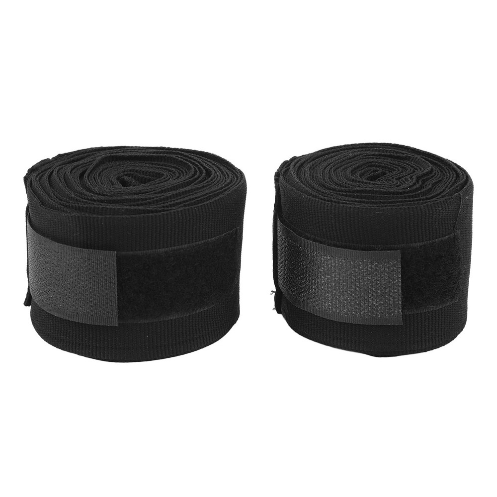 2pcs Boxing Handwraps 5m Quick Drying Hook Loop Black