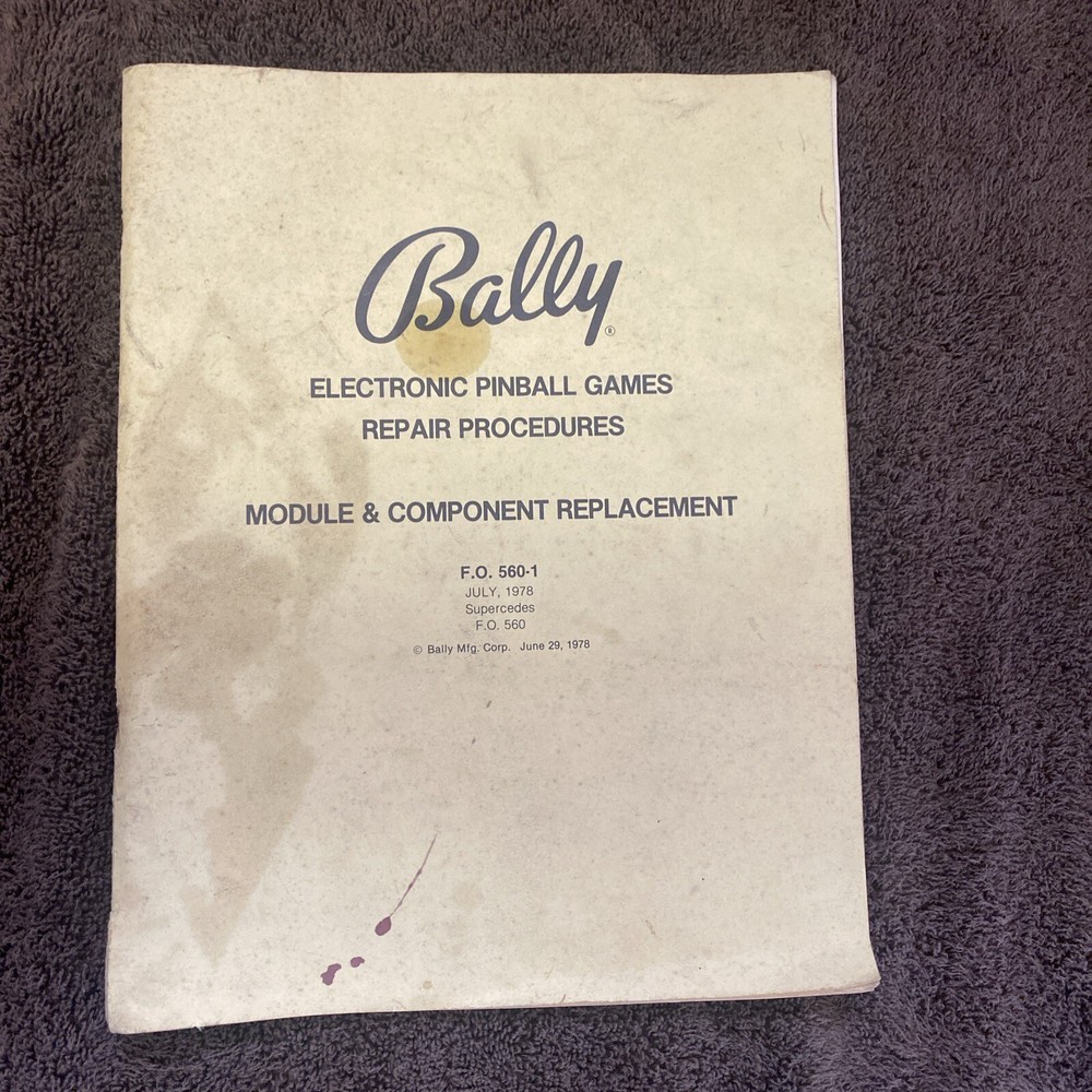 Bally Repair Manual