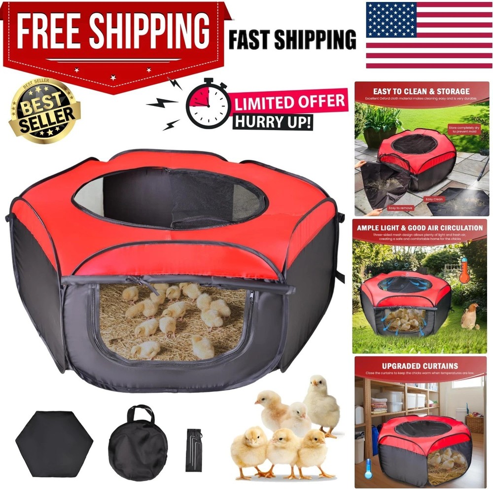 Versatile Chick Brooder Kit - Indoor/Outdoor Comfort for 15 Chicks, Ducks, Quail