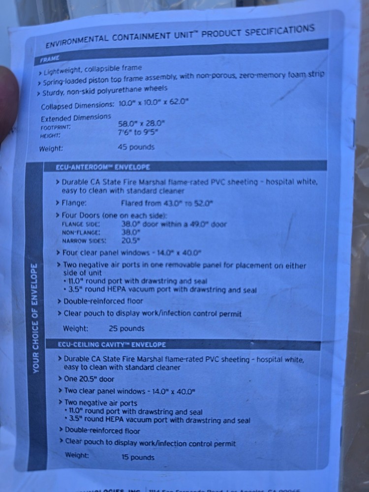 Mintie Technologies Environmental Control Unit, 30" x 56" ceiling cavity