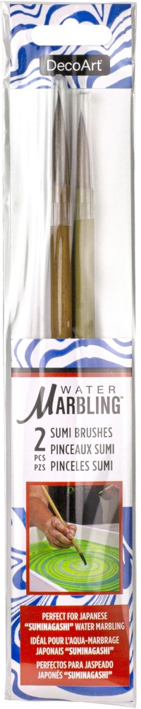 DecoArt Water Marbling Sumi Brushes-2/Pkg