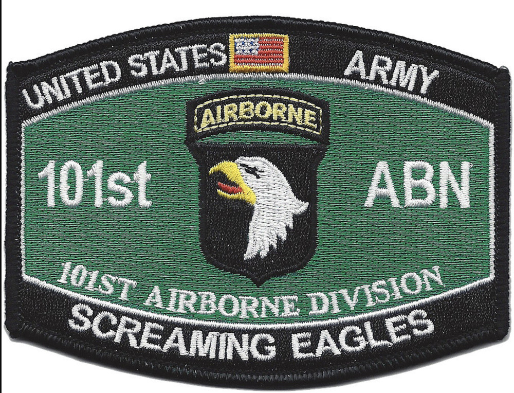4.5" ARMY 101ST AIRBORNE DIVISION SCREAMING EAGLES MOS EMBROIDERED PATCH