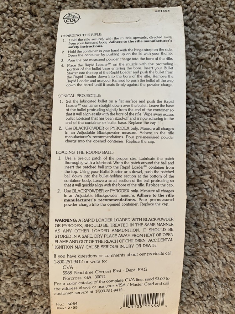 CVA Rapid Loader .45cal AC1556