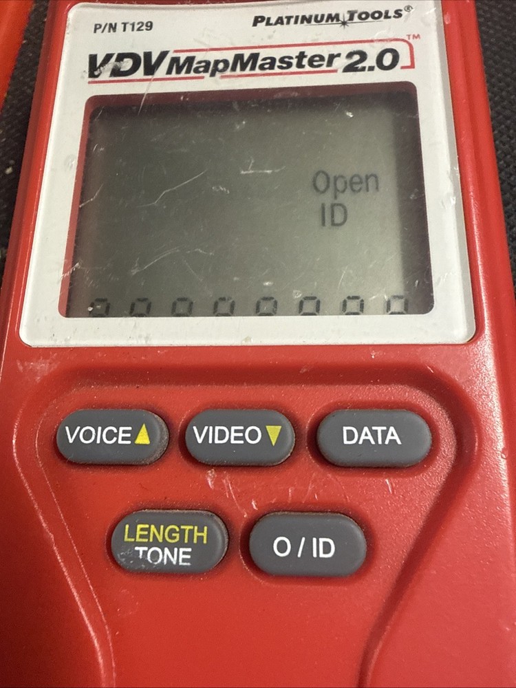 Platinum Tools T129K1 T129 Vdv MapMaster 2.0 cable coaxTester Kit case Good Work