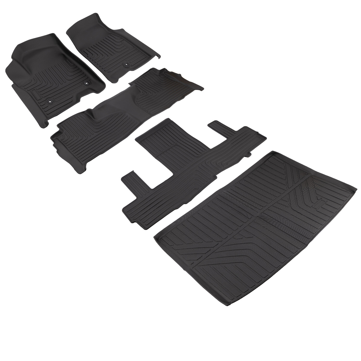 Floor Mats For 2021-2025 Chevrolet Suburban & 2021-2025 GMC Yukon XL All-Weather