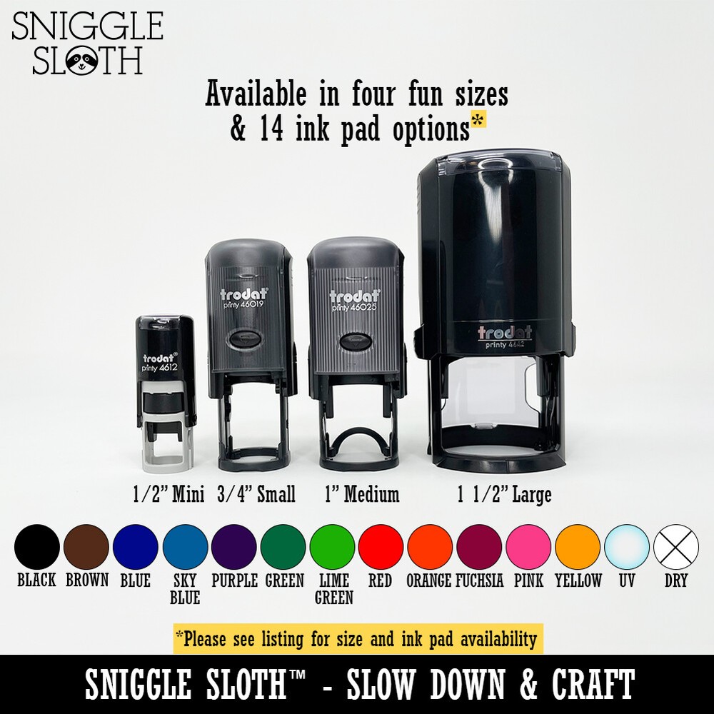 Cute Car Self-Inking Rubber Stamp Ink Stamper