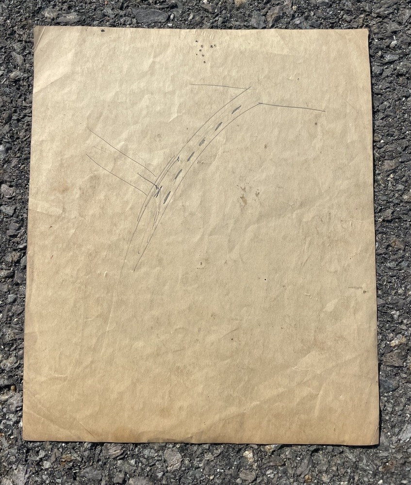 Antique Reed & Barton Co Paper Blueprint Pattern Sketch For Silver Cup Prototype