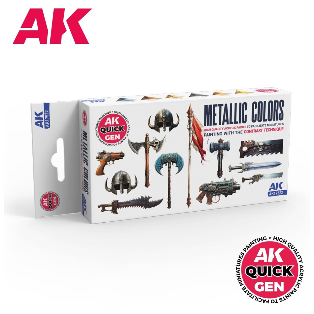 AK Interactive: Metallics - QUICK GEN Set - AK17522