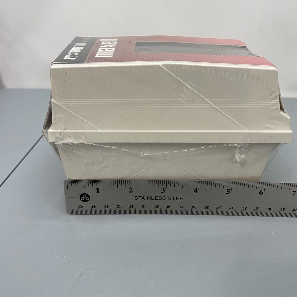 Vintage Maxell Computer Floppy Disk 40 3.5” Diskette Storage Organizer Tray Box