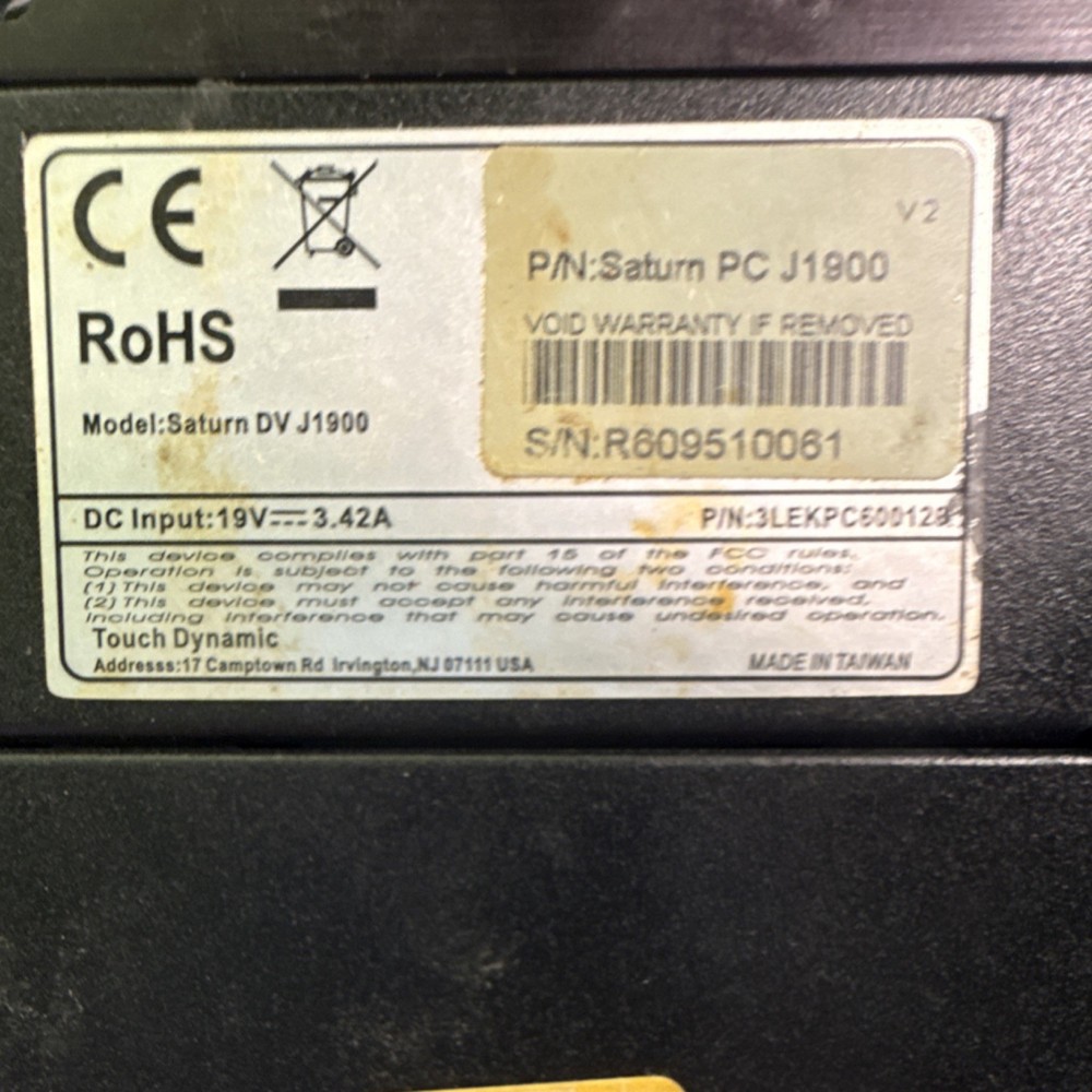 Touch Dynamic Saturn DV J1900 Saturn PC J1900 Restaurant POS System Logic Panel