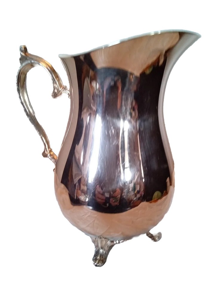 WATER PITCHER  2qt CLASSIC International Silver Co. SILVER Plated FOOTED    GUC