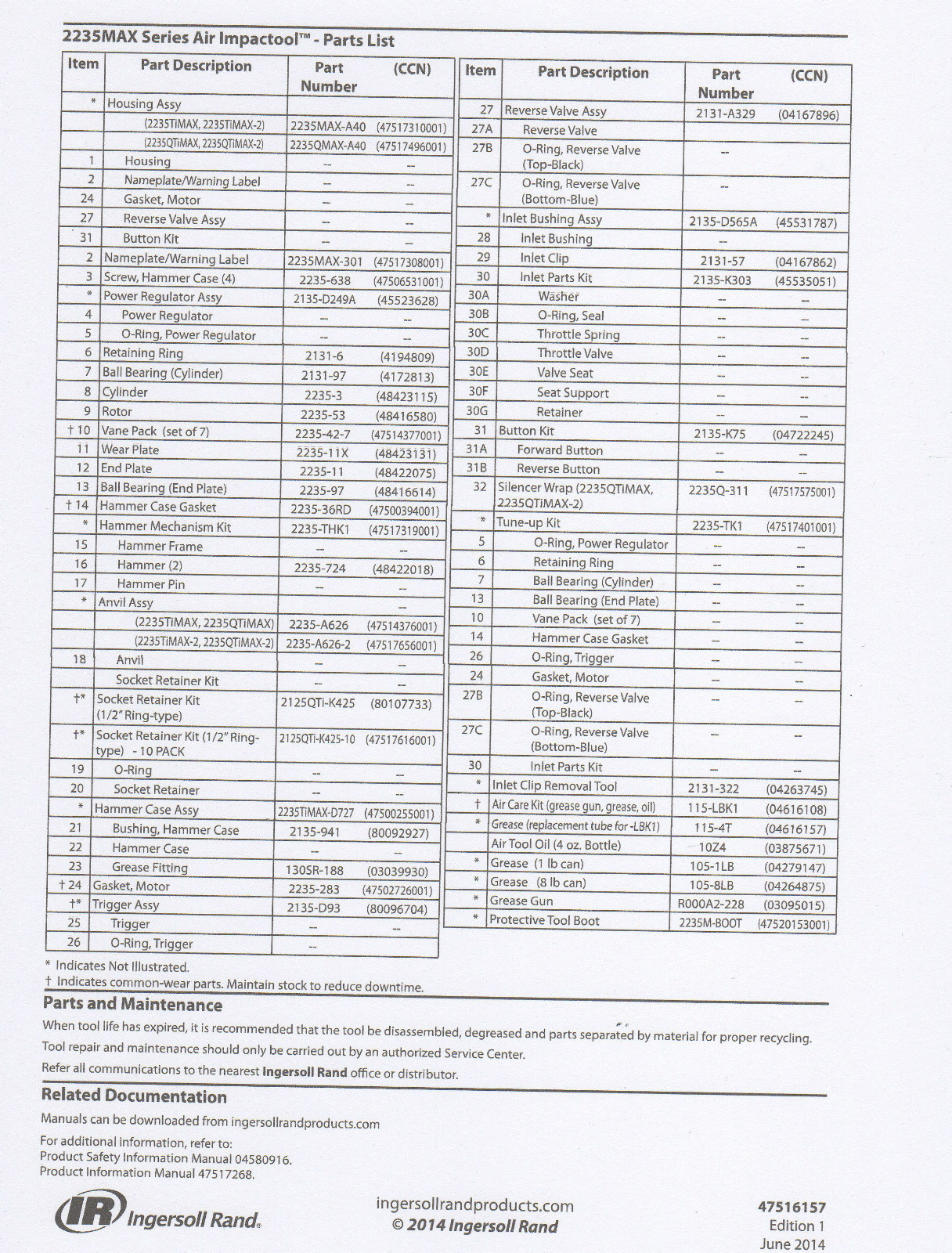 IR 2135 K303 AIR INLET KIT 2350XP,2235,2135,2131,2130,2115,2112,2125