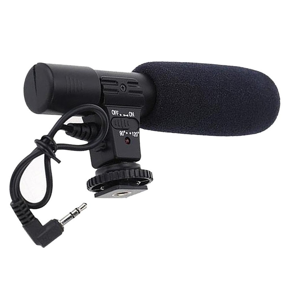 Stereo DSLR Camera Condenser Microphone .5mm 90 Degree for