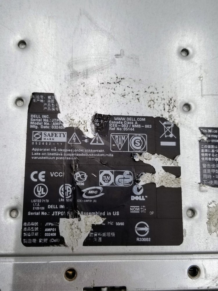 Dell PowerVault MD Storage Array Series Model AMP01 NO HDD