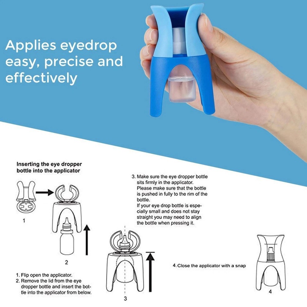 Eyedrop Bottle Dispenser Portable Reusable Eye Drop Applicator Eye Aid Tool US