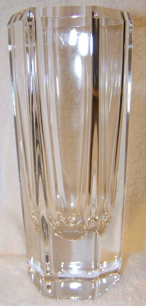 KOSTA BODA HEXAGONAL VASE SIGNED BY EDENFALK