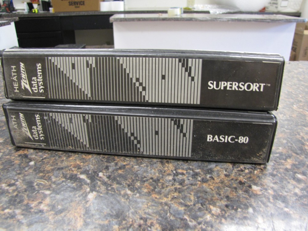 Heath Zenith Data Systems Binders - SUPERSORT & BASIC-80 w/ 4x 5.25" Disks