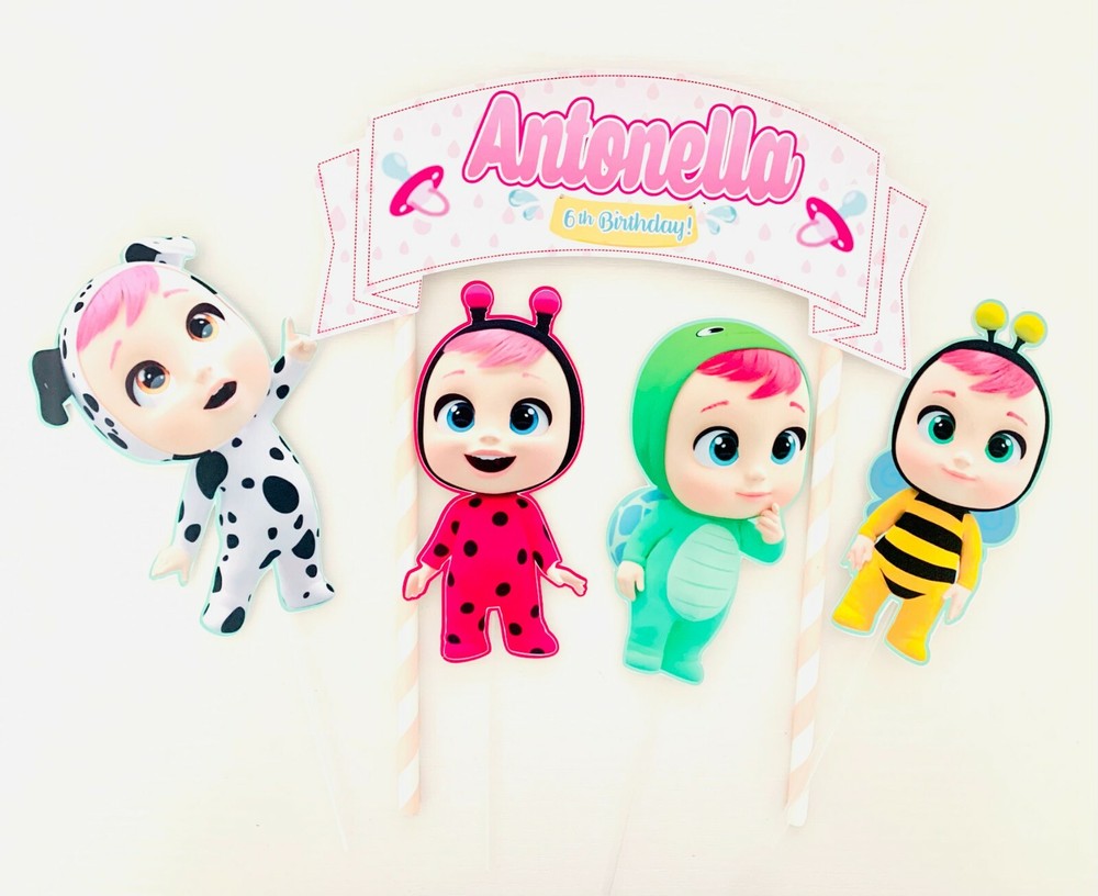 Personalized Cry Babies Magic Tears Cake Topper