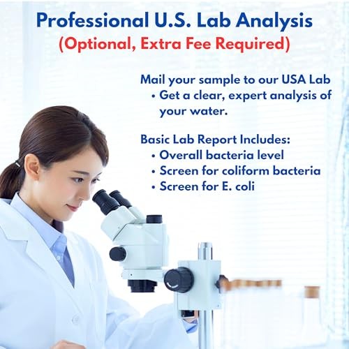Evviva Sciences Water Bacteria Test Kit – 10 Tests for Total Bacteria,