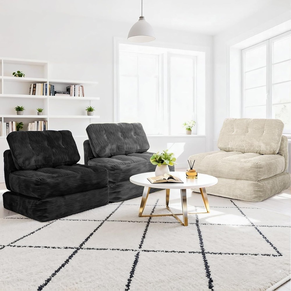 Folding Sofa Bed Convertible Sleeper Sofa Bed W/ Pilow & Back Support 3 in 1
