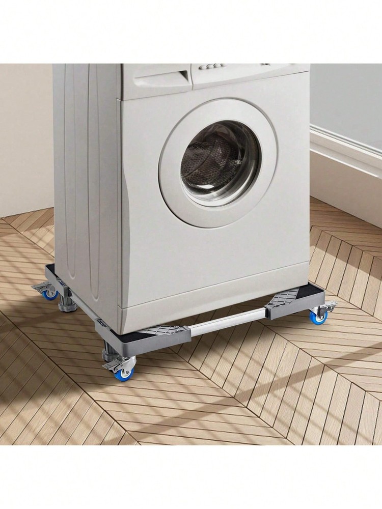 Adjustable Mini Fridge Stand Washing Machine Mobile Base Dolly Roller Wheels