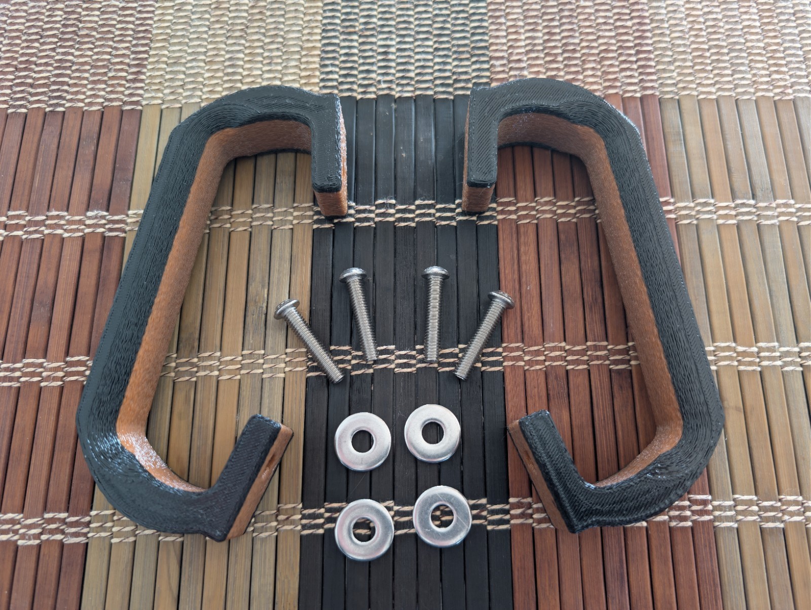 Cfmoto Highland U10 Pro 2025+ Driver Passenger Grab Handle (Black/Brown-Center)