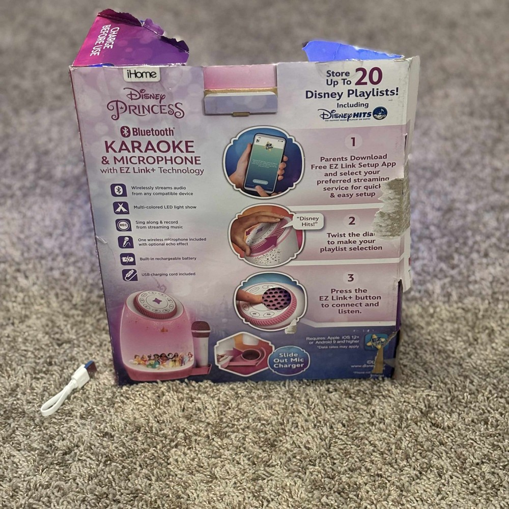 Disney Princess EZ Link plus Bluetooth Karaoke *MISSING WIRELESS MICROPHONE*