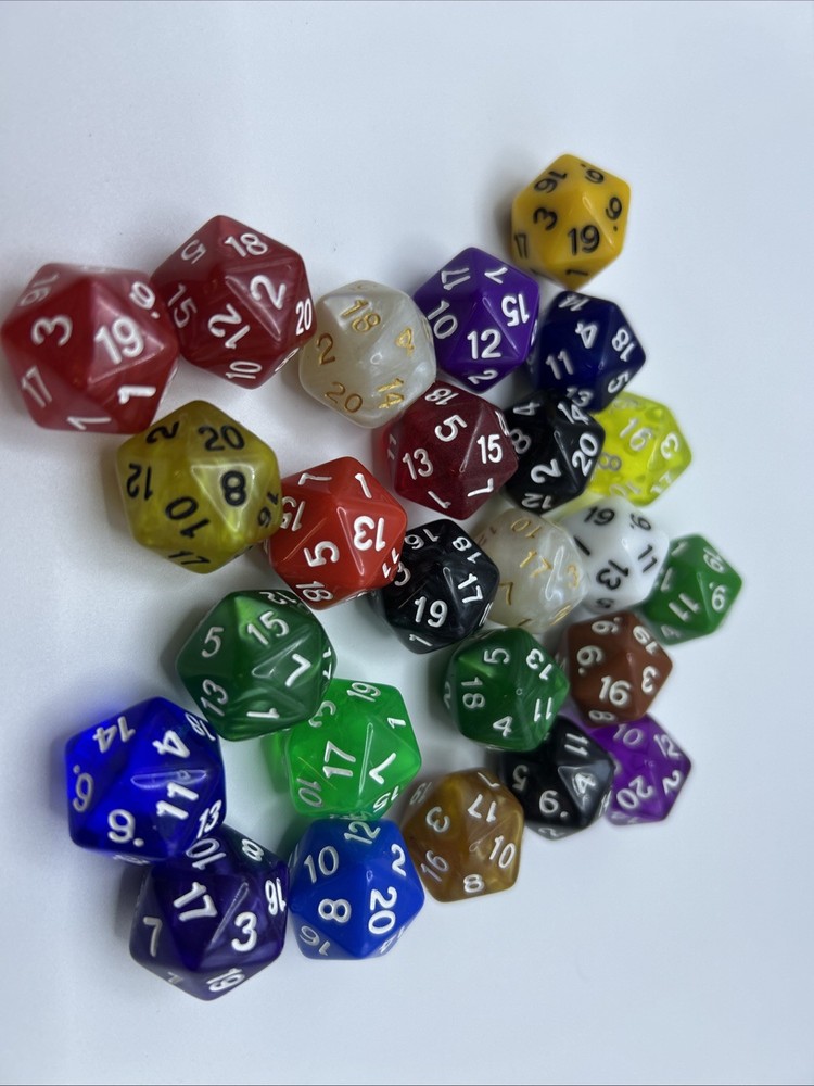 Wiz Dice Random D20 Polyhedral Dice (25+ Count)  BRY004063U