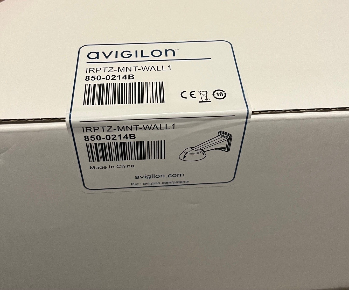 Avigilon IRPTZ-MNT- WALL1 pendant wall mount for dome cameras 850-0214B Sealed