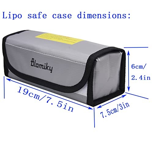 3 Pack 18.5 * 7.5 * 6cm Li-polymer Fireproof Explosionproof Safe Bag Suitable