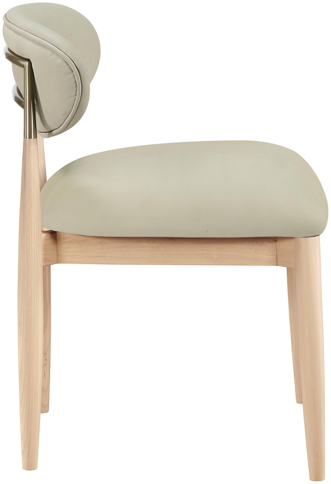 Meridian Furniture Riccio Taupe Vegan Leather Dining Side Chair (Set of 2) -m