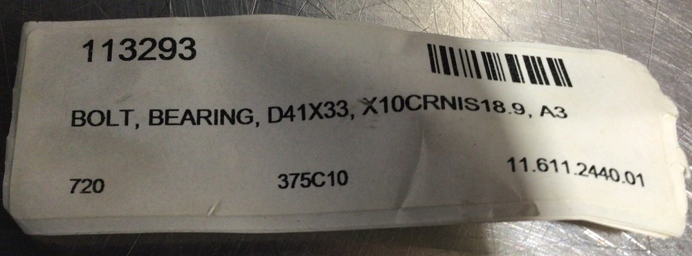 Multivac 113293 Bolt Bearing