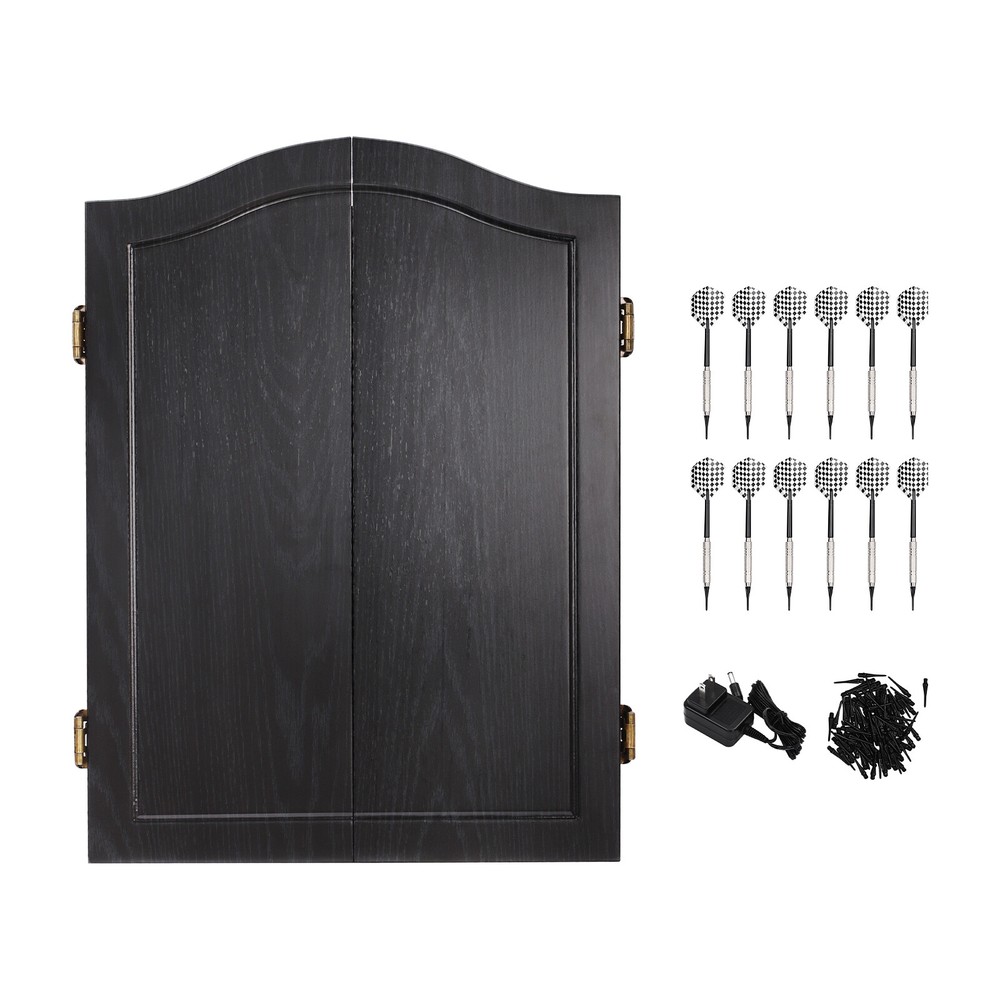 Electronic Dart Machine Wall-mounted Decorative Dartboard Cabinet & 12*Darts