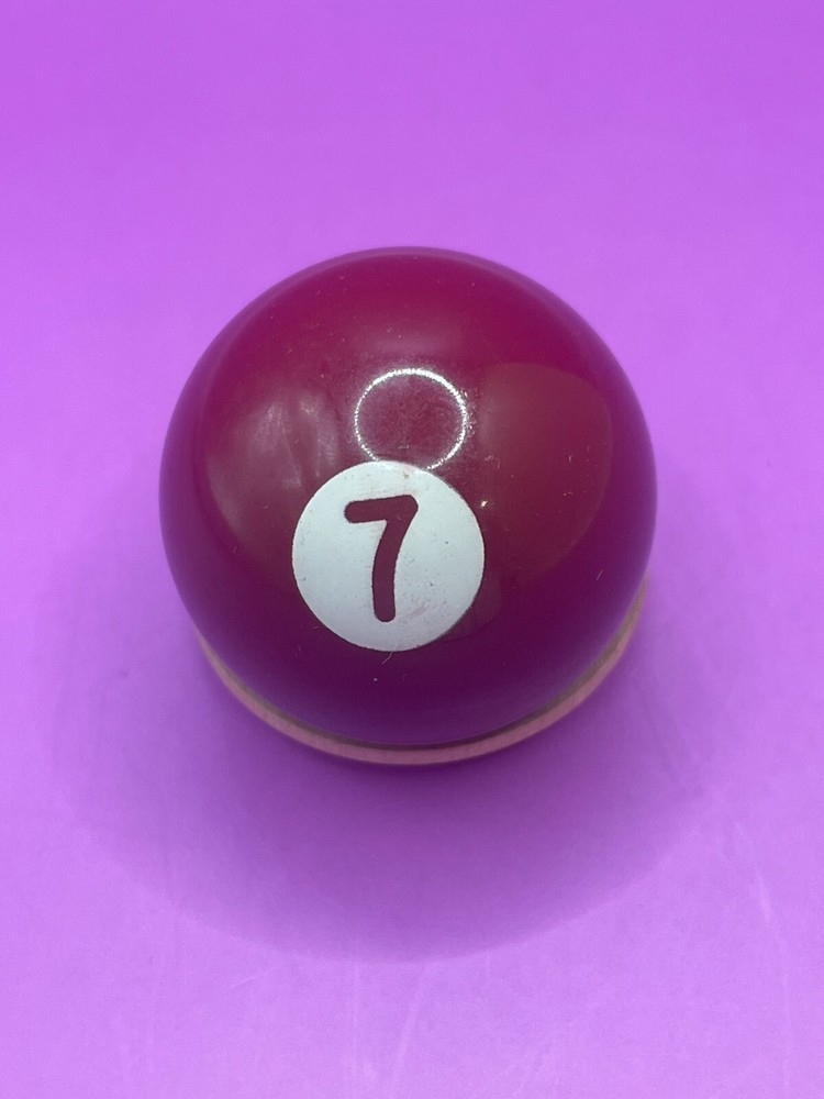 Replacement Mini Billiards Pool Ball - 1.5" Diameter - Solid Maroon #7 Ball