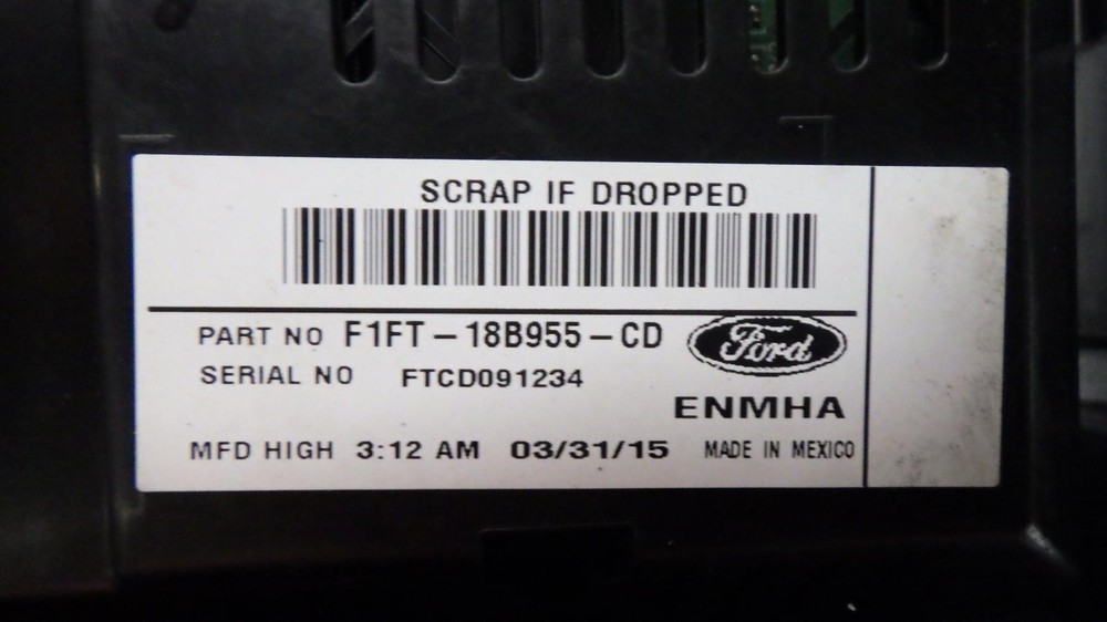 15 FORD FOCUS Info Screen F1FT18B955CD