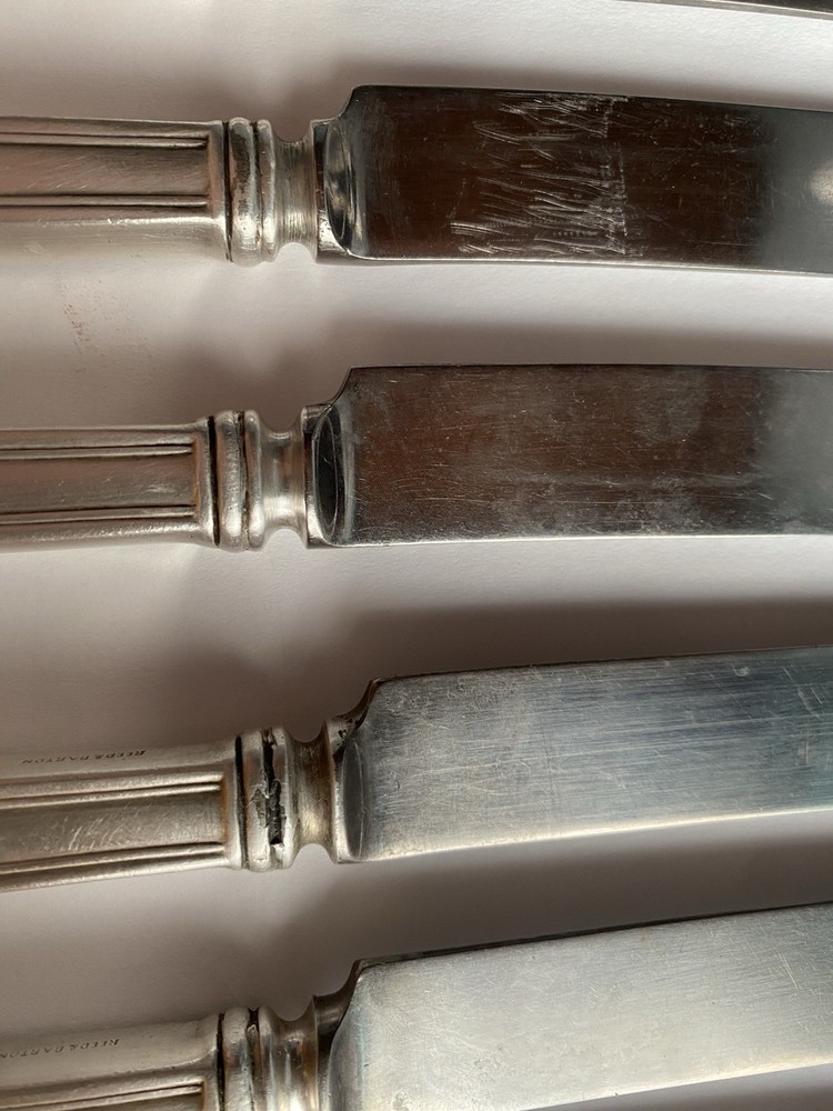Reed & Barton 6 Dinner Knives Silverplate Flatware