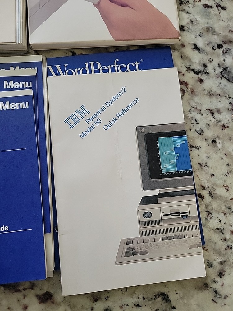Lot Computer Manuals IBM Microsoft BitFax Mosaic Paint Epson Dos Basic Lotus 17