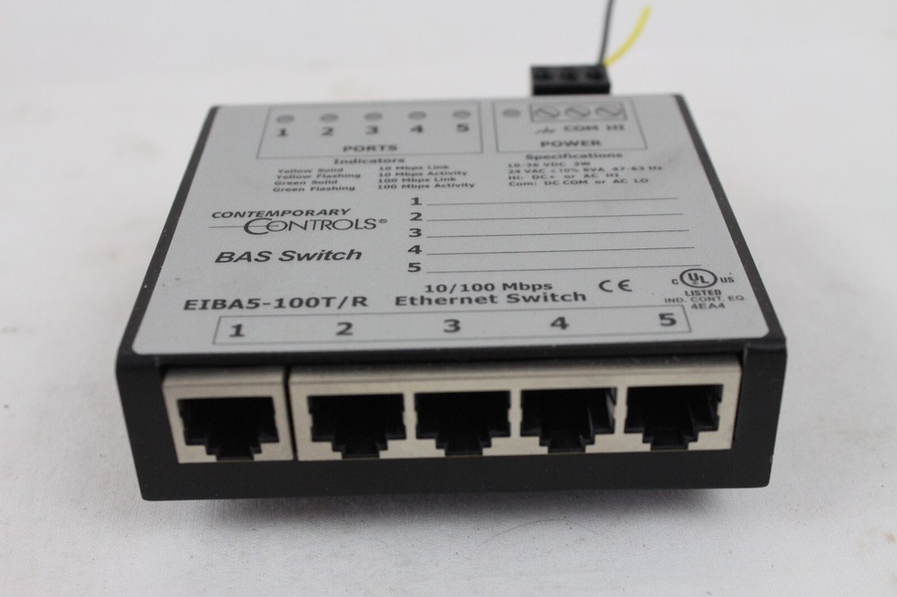 Contemporary Controls EIBA5-100T/R Panel Mount Bas Switch Ethernet 233E