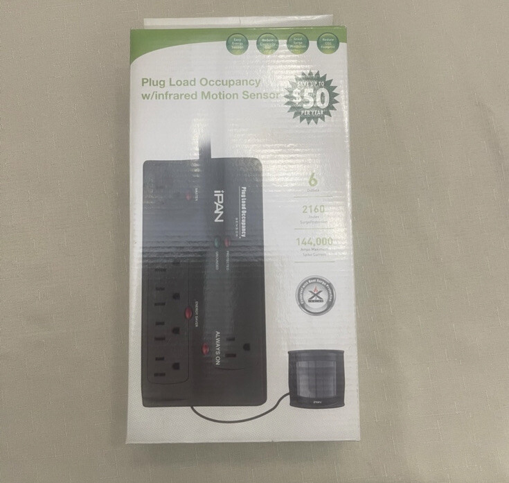 IPAN Surge Protector Plug Load Occupancy with Infrared Motion Sensor SPI601P600