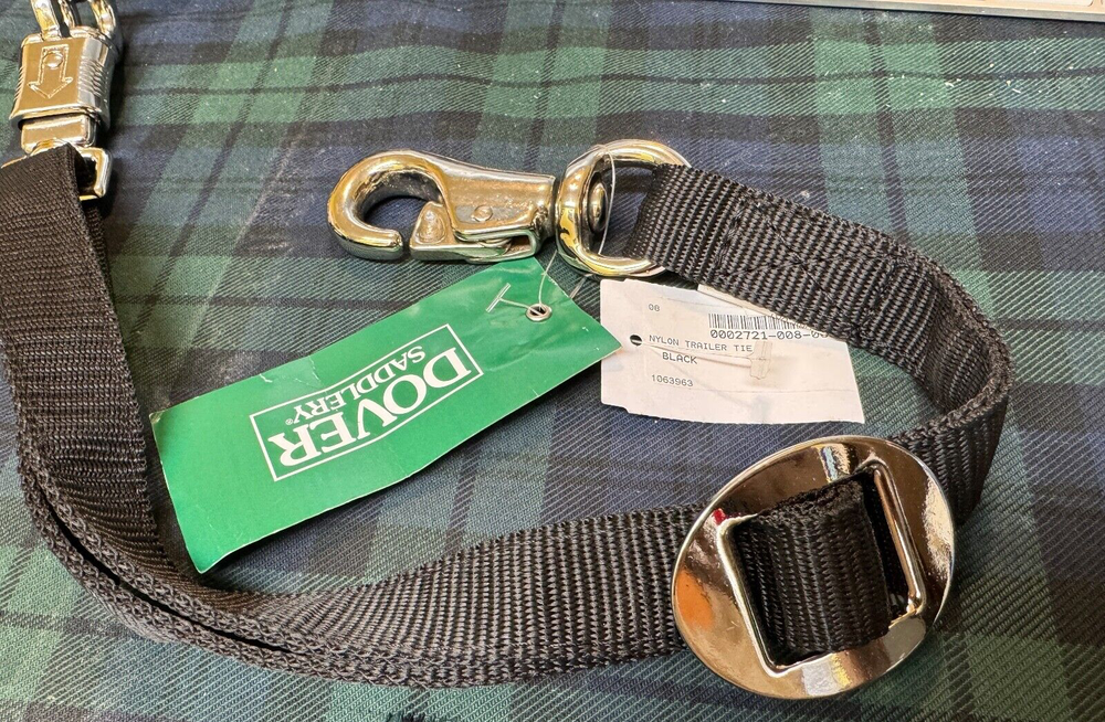 Dover Saddlery Nylon Trailer Tie Black Small