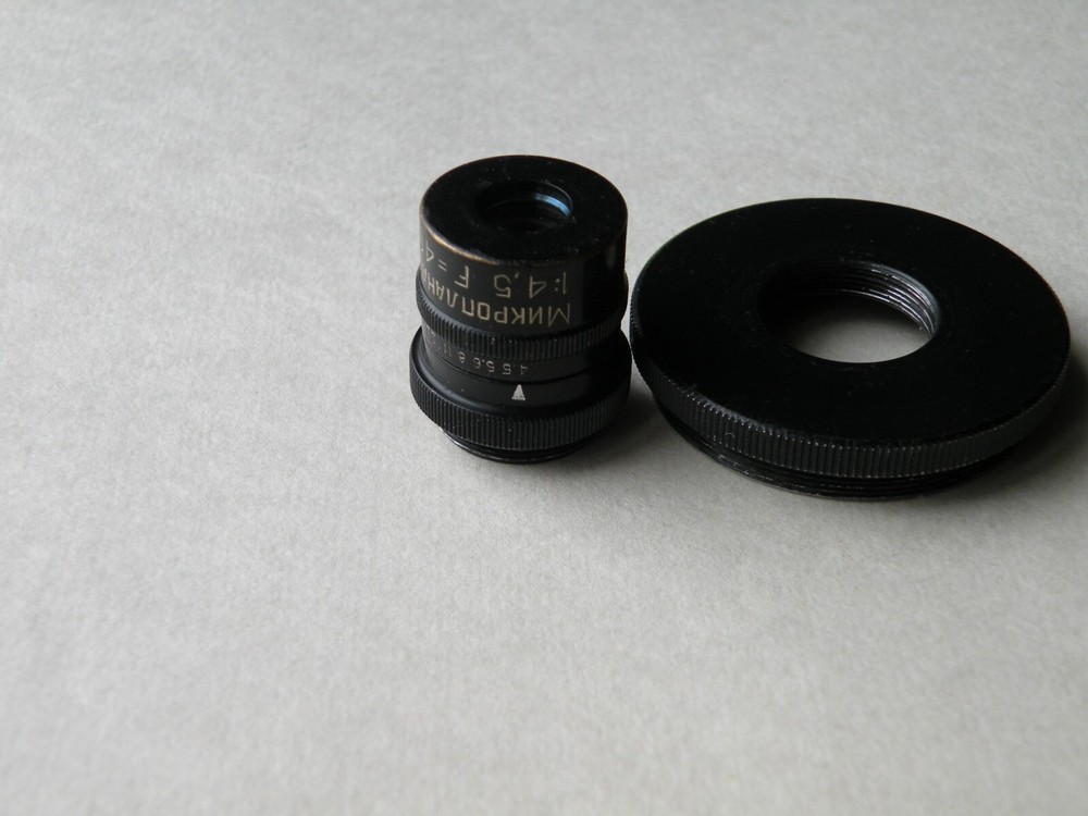 LOMO Microplanar  Macro objective lens  1:4,5 F=40 for microscope camera