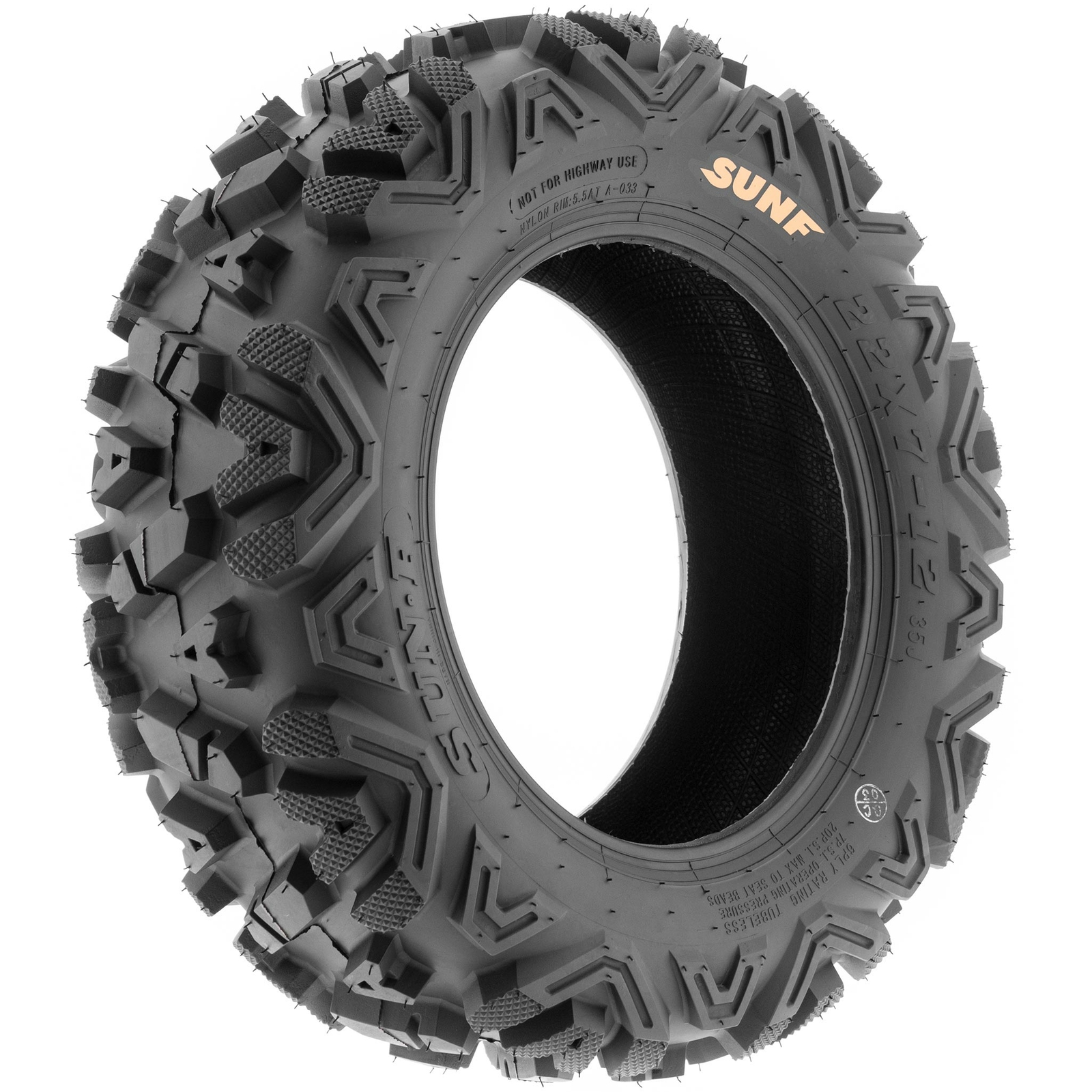SunF 25x8-12 25x10-12 All Terrain Tires ATV UTV 6 PR POWER I A033 - Bundle set