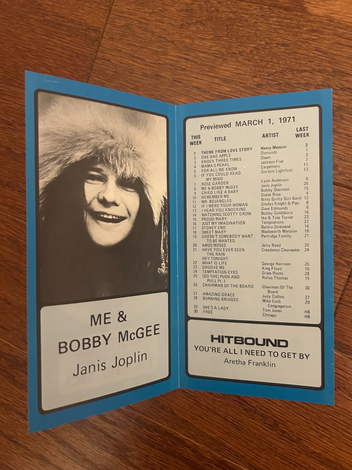 1971 Vintage "WFIL" {Famous 56} "JANIS JOPLIN" {Boss Radio} Music Pamphlet RARE!